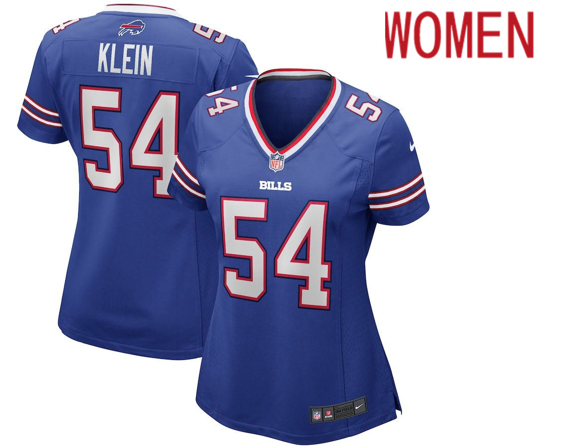 Women Buffalo Bills #54 A.J. Klein Nike Royal Player Game NFL Jersey